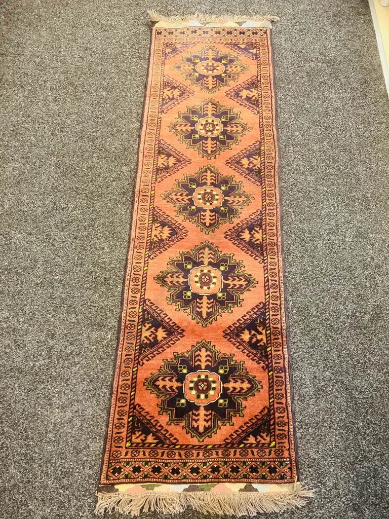 Vintage Persian Rug Runner. 60 x 212cm Image 1++
