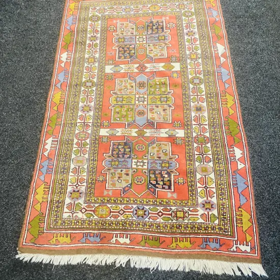 Kurdish Hand-Knotted Persian Rug. 115 x 196cm