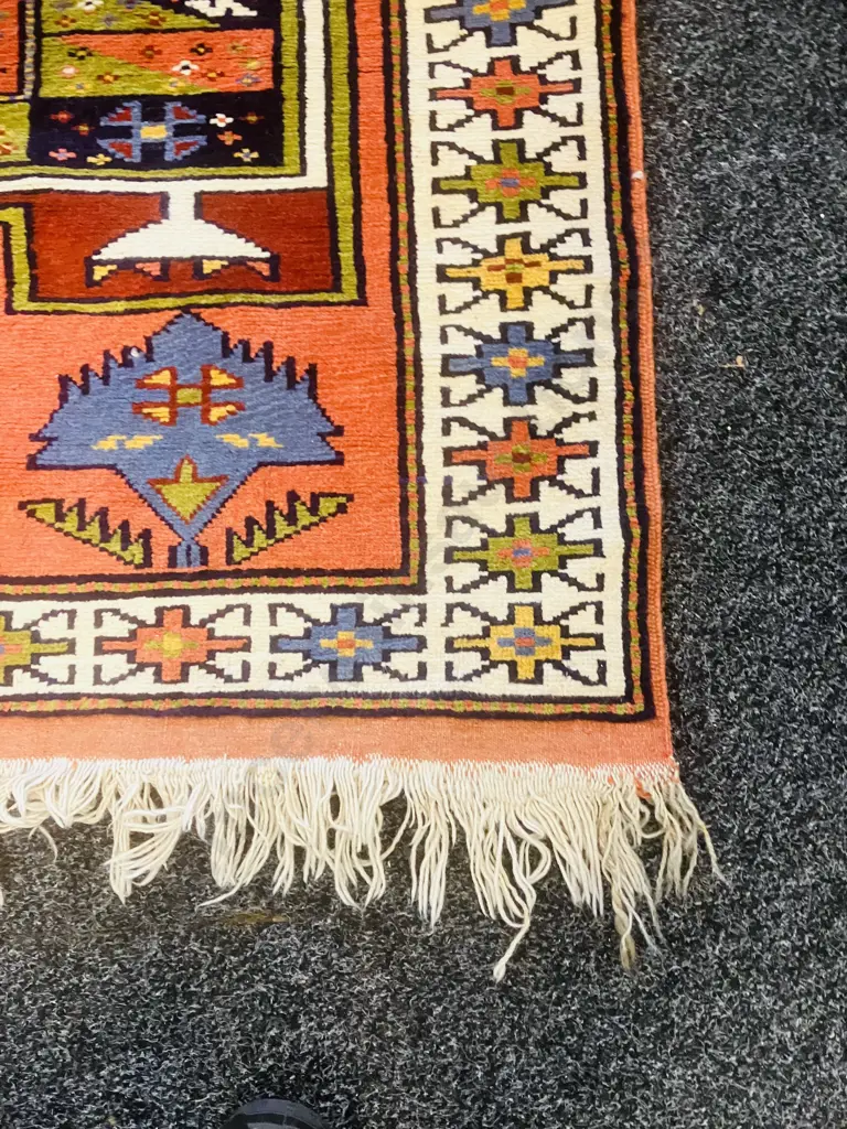 Vintage Hand Knotted Kazak Turkish Rug. 113 x 180cm Image 1++