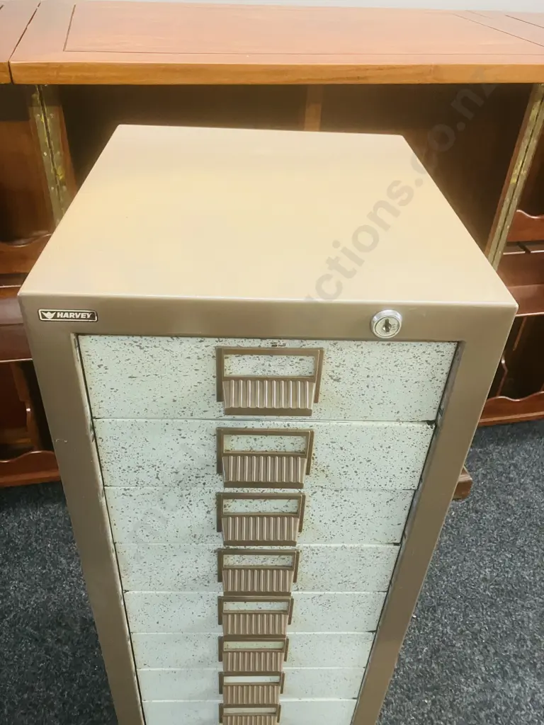 Harvey 11 Drawer Metal Filing Cabinet. H101 W33 D38cm Image 1++