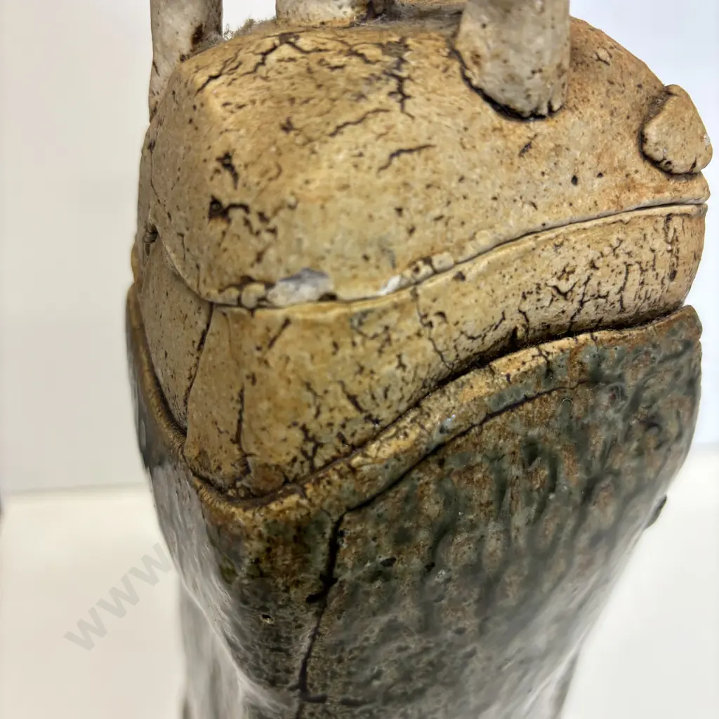 George Kojis Otamatea Platform Series Art Stoneware Lidded Vessel. Signed Image 1++
