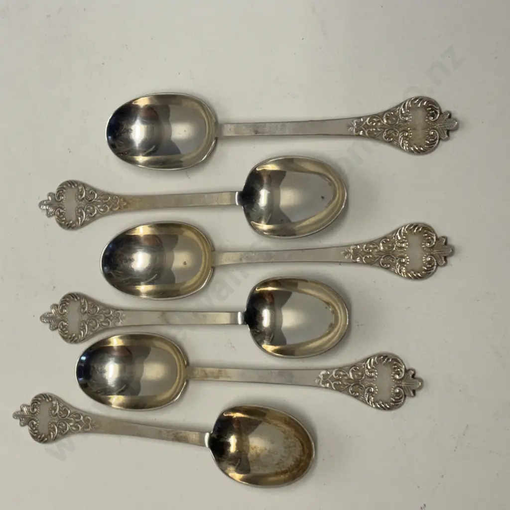 Set of 6 Hallmarked sterling silver teaspoons Image 1++