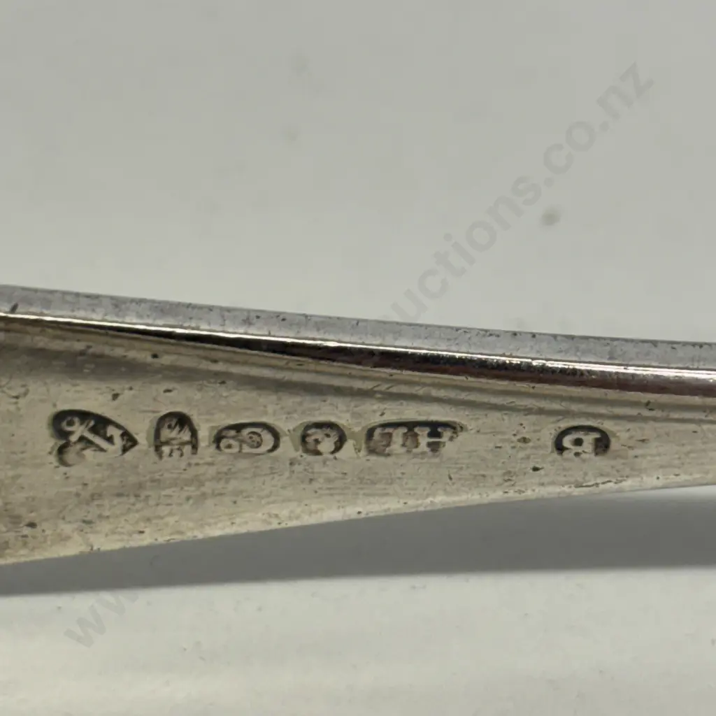 Pair of Hallmarked Sterling Silver Tongs Image 1++