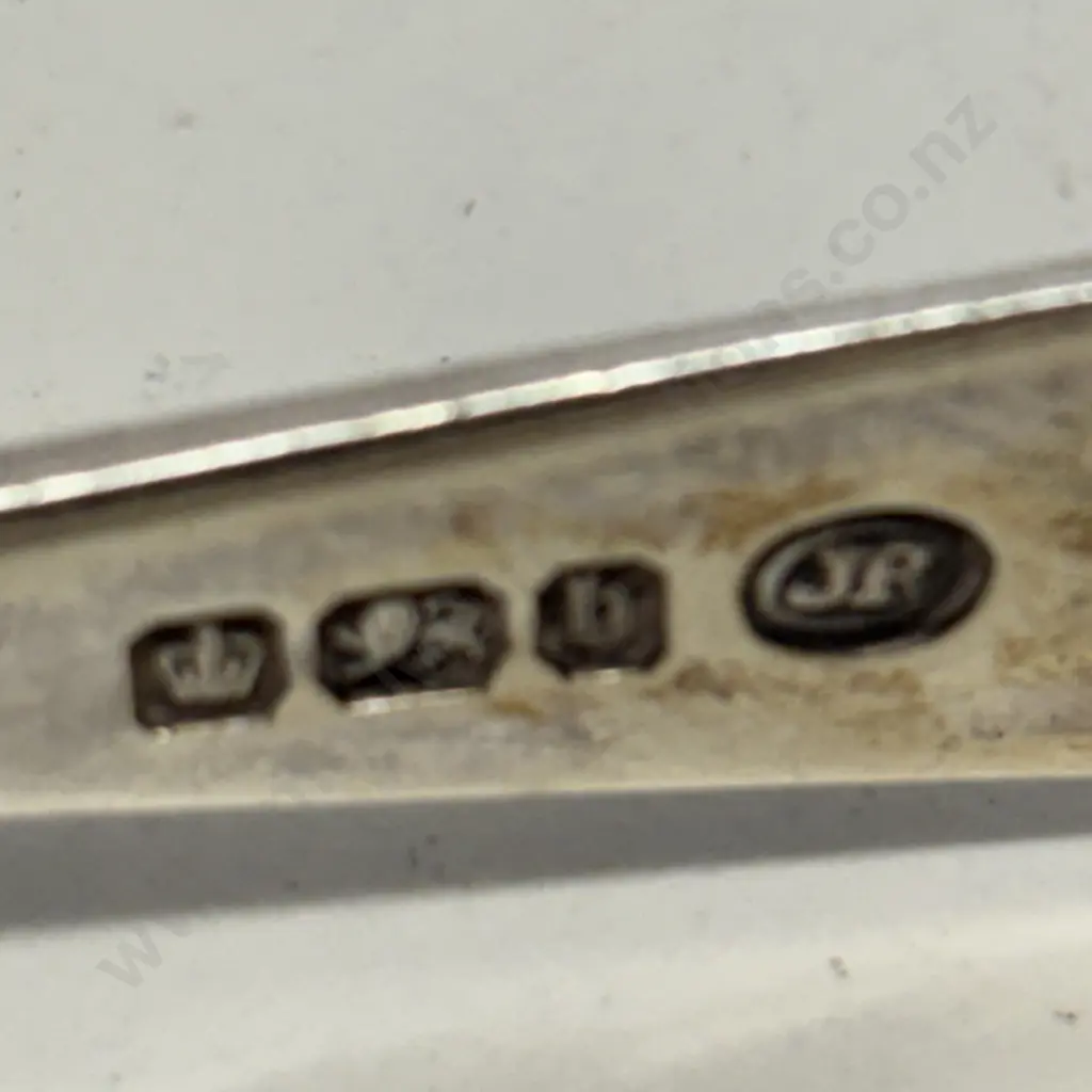 Pair of Hallmarked Sterling Silver Tongs Image 1++