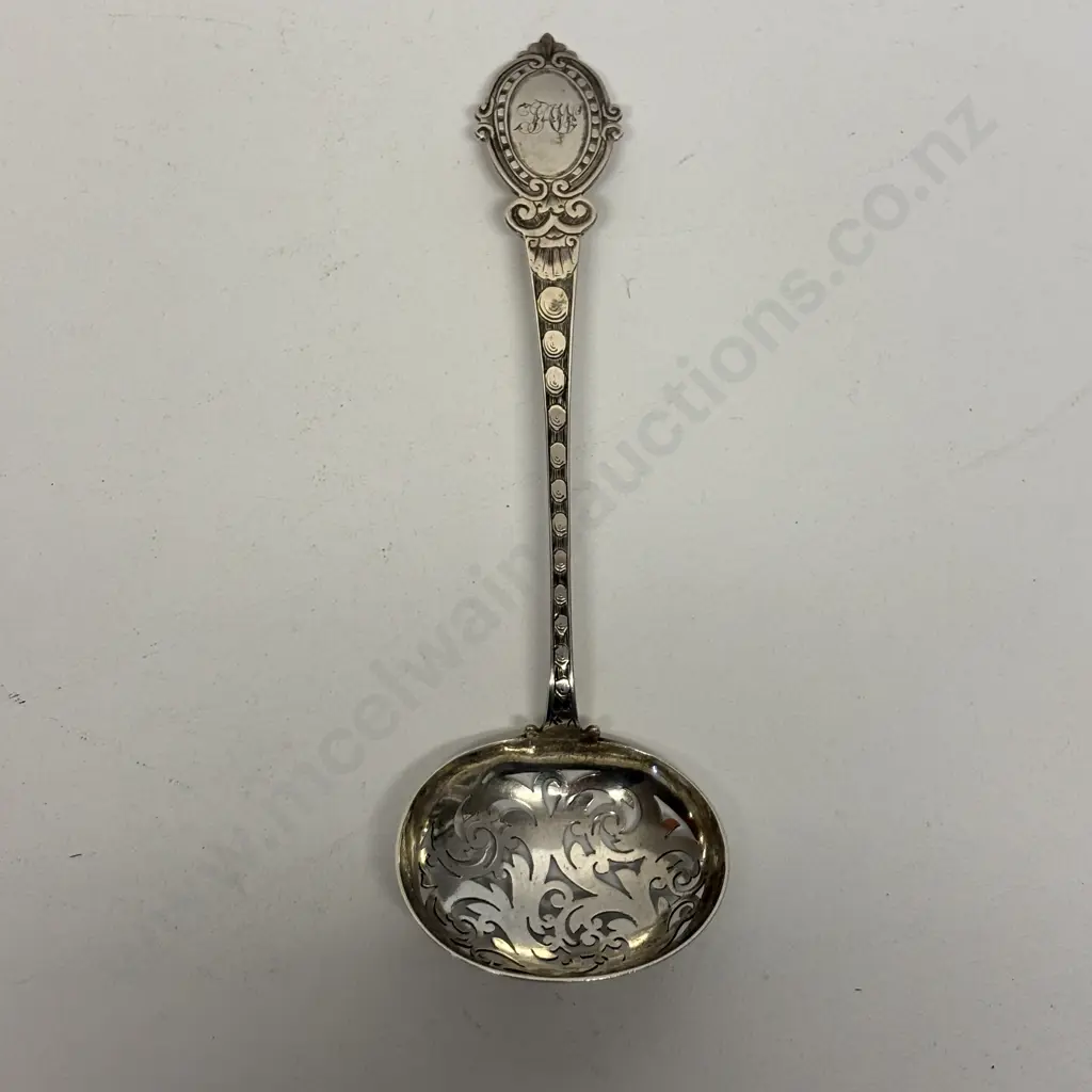 Hallmarked Silver Sifter Spoon Image 1++