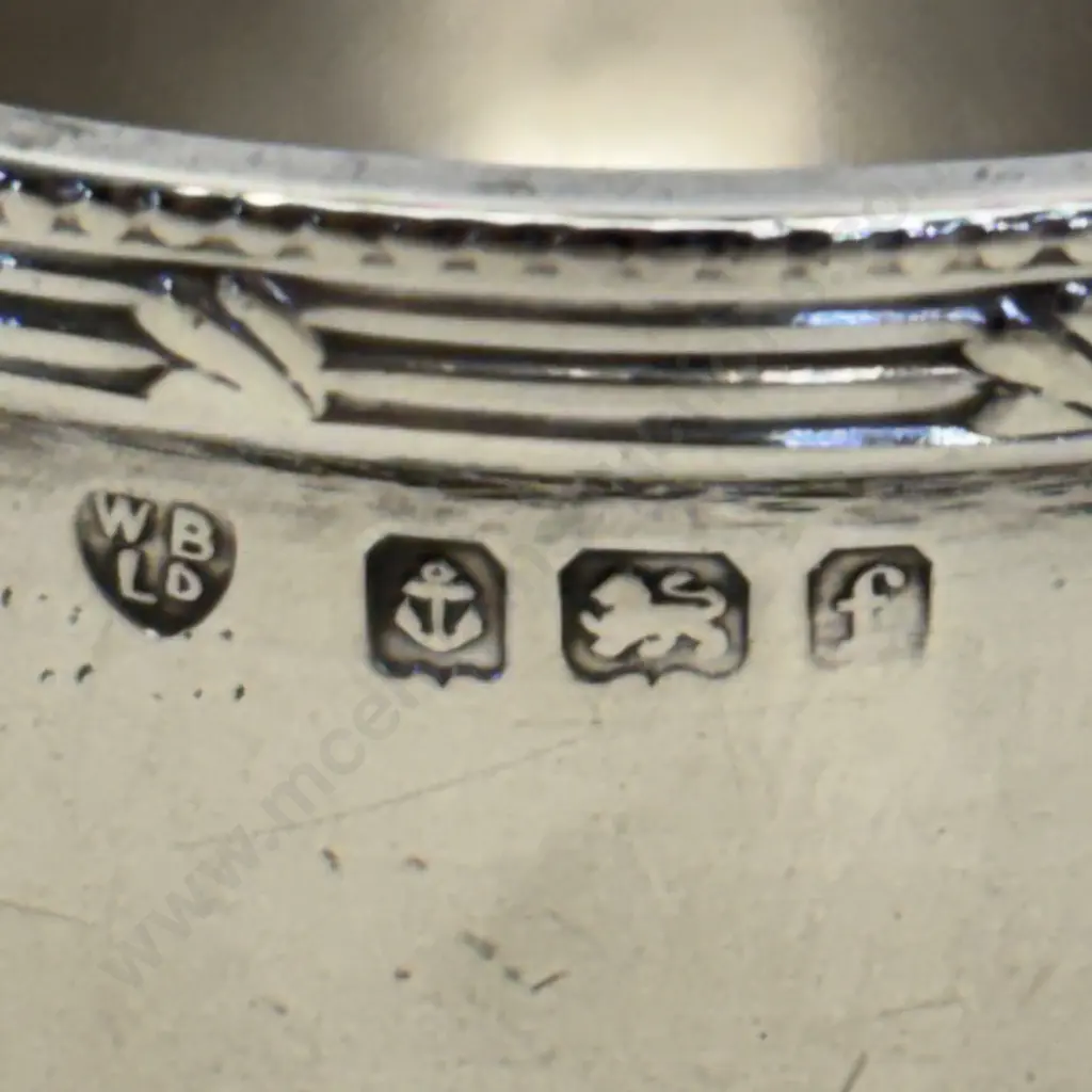 Hallmarked Sterling Silver 3 handled Egg cup.  Image 1++