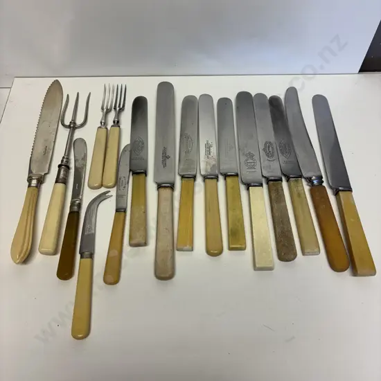 Assorted Vintage Silver Plated Bone handled Cutlery