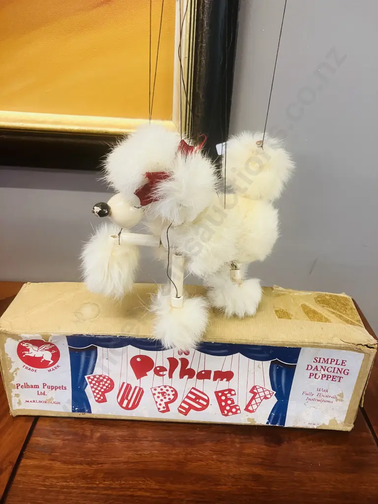 A Pelham Puppet Poodle - White, With Original Box. Made in England Image 1++