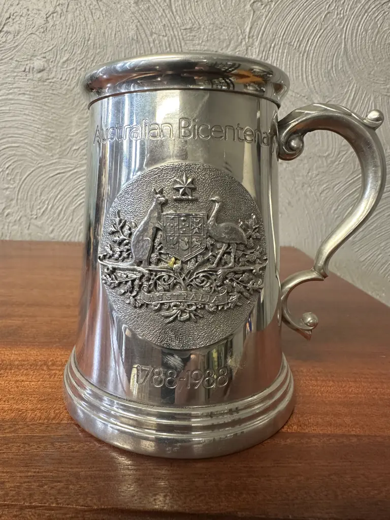 Vintage Pewter Tankard The Australian Bicentennial 1788-1988 Image 1++