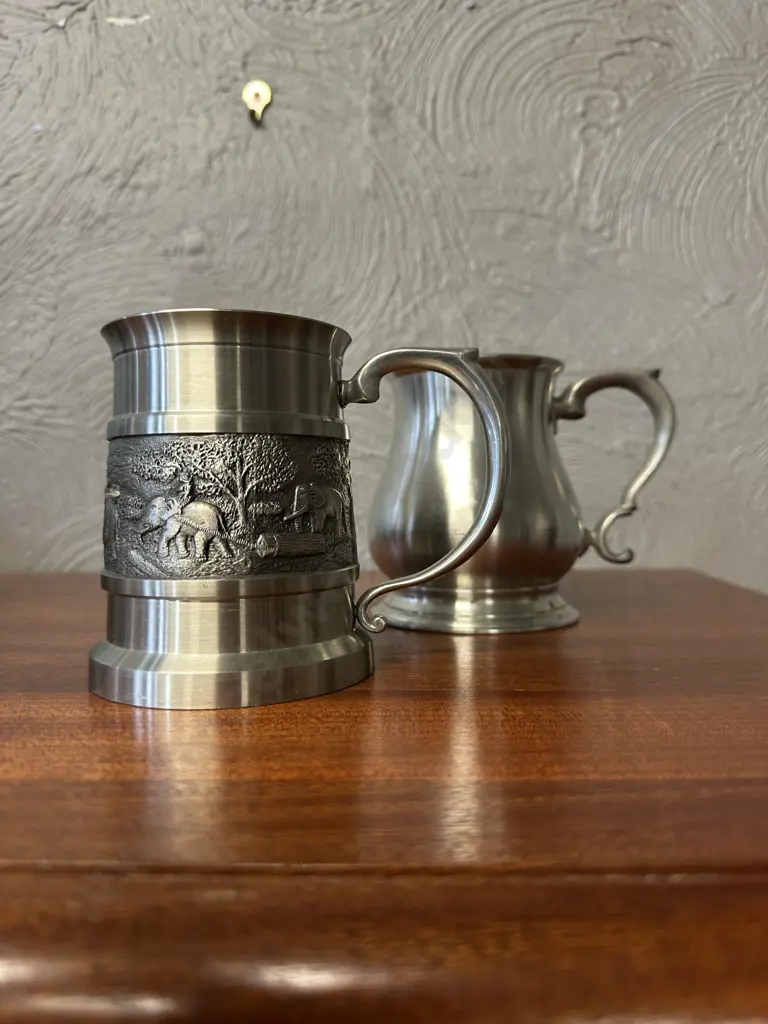 Vintage Pewter Tankcards Including Elephant Themed Selangor Etc Image 1++