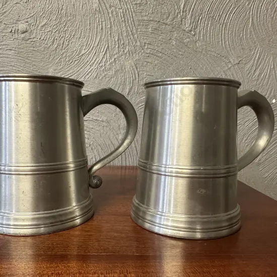 Pair Of Vintage Royal Selangor Pewter Tankards