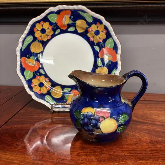 Masons Handpainted Plate with Tunstall "Autumn" Jug
