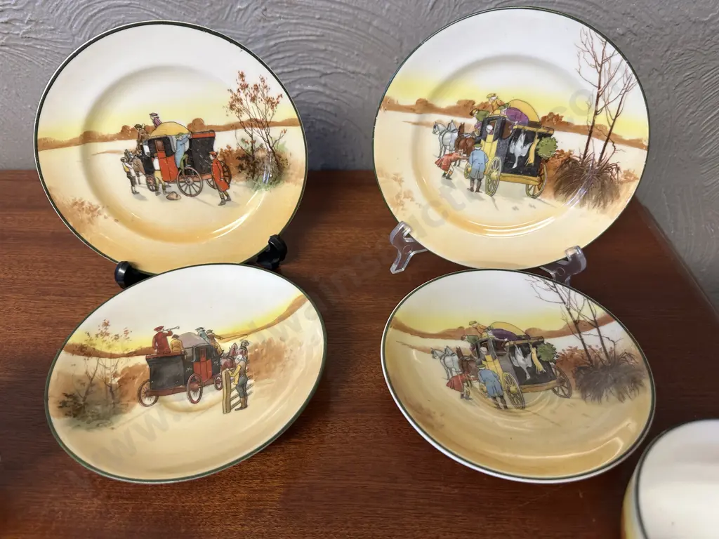Vintage Royal Doulton Coaching Days Trios x2 Image 1++