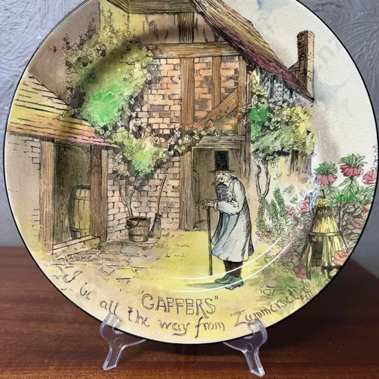 Vintage Royal Doulton Series Ware 'Gaffers' Plate # D4210 Dia26cm.