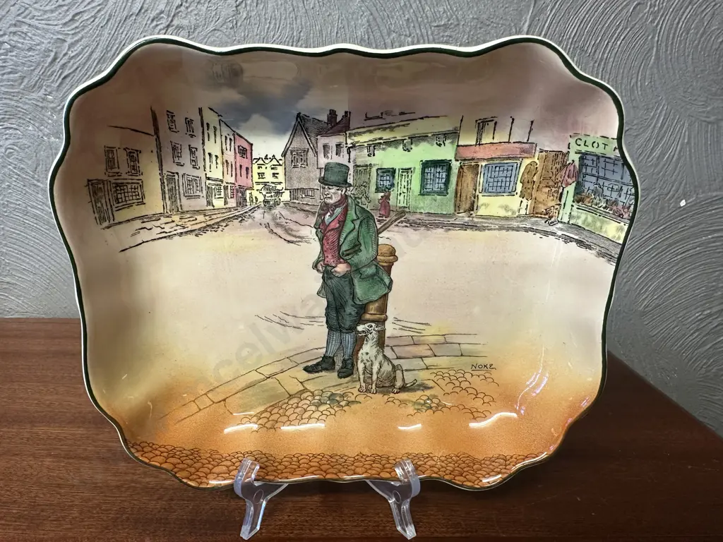 Vintage Royal Doulton Dickens Ware Bill Skyes Rectangular Dish #D6327 Image 1++