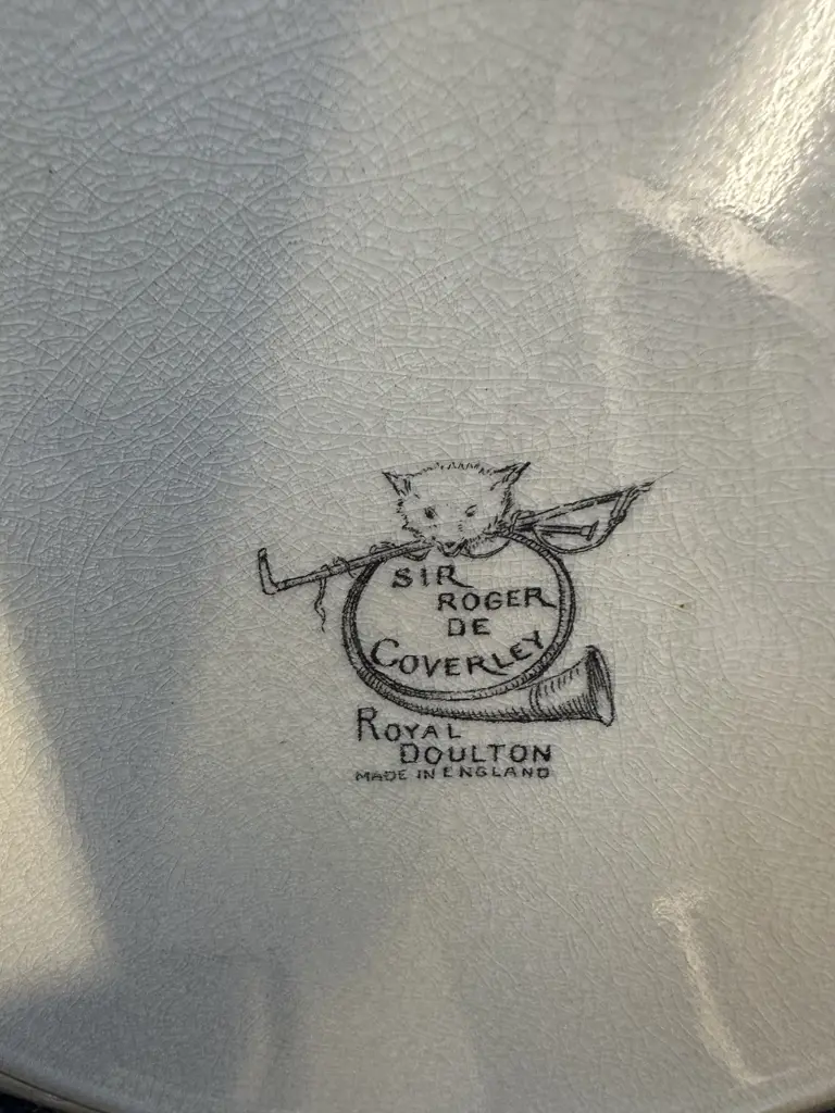 Vintage Rare Royal Doulton Sir Roger De Coverley Dinner Plate Sporting Scene Dia27cm. Image 1++