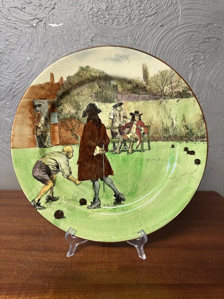 Vintage Rare Royal Doulton Sir Roger De Coverley Dinner Plate Sporting Scene Dia27cm. Image 1++