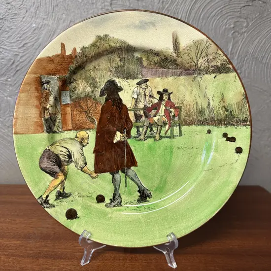 Vintage Rare Royal Doulton Sir Roger De Coverley Dinner Plate Sporting Scene Dia27cm.
