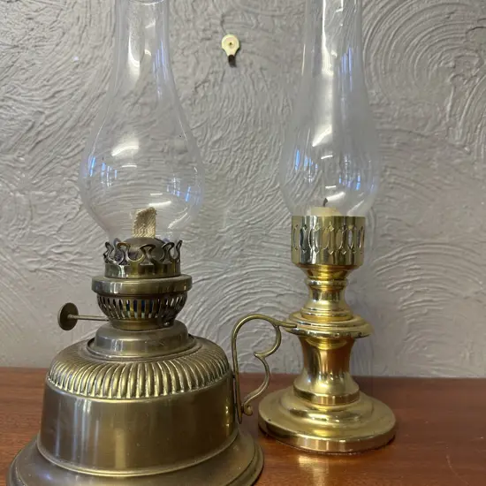 Vintage Brass Oil Burner & Candle Holder