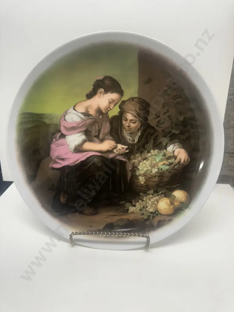 Vintage Westminster Ceramic Wall Art 'The Young Fruit Seller' Scene Dia32cm. Image 1++