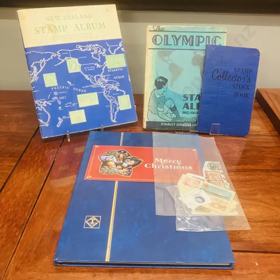 Empty Lighthouse Stamp Album, Vintage Stamp Albums, Assorted Stamps Etc