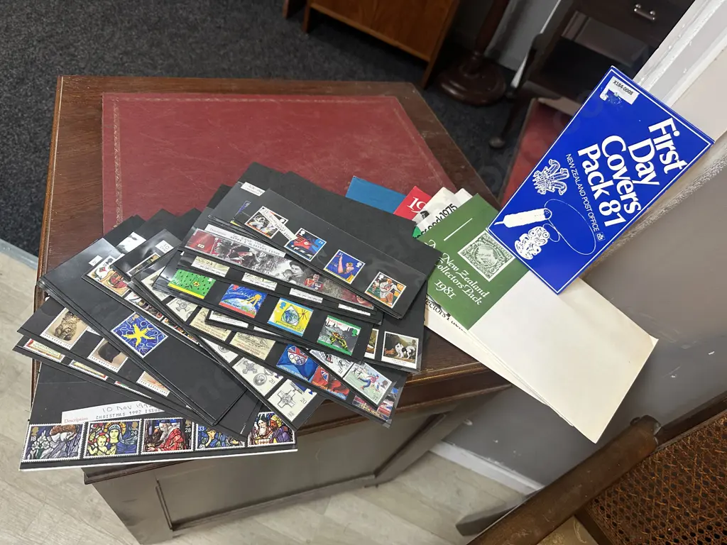 NZ Post First Day Covers Pack 81 & 1974, 1975, 1979, 1980, 2 x 1981 Collectors Packs, 30 x Mint UK Stamp Sets Image 1++