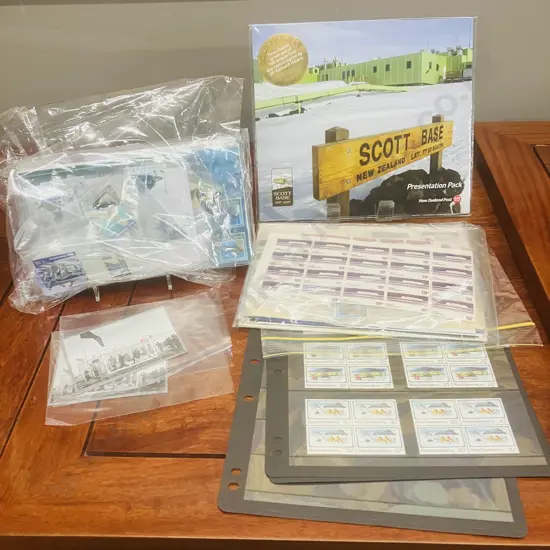 NZ Post Scott Base 1957-20007 Presentation Pack, Ross Depedency Stamps Etc