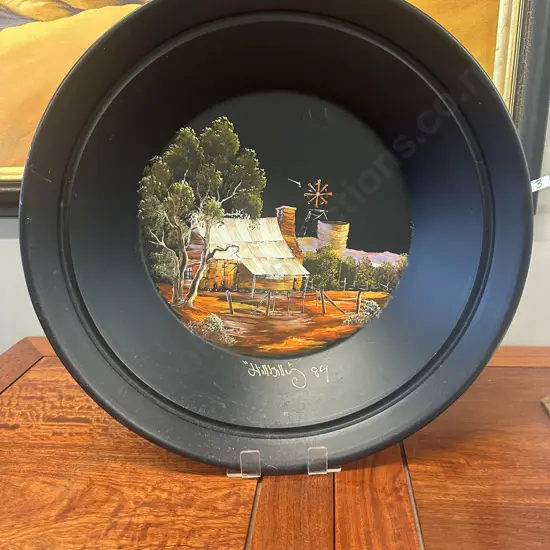 Folk Art Panning Dish 'Hill Billy' 89 Dia41cm.