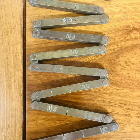 Vintage Solid Brass Folding Measure