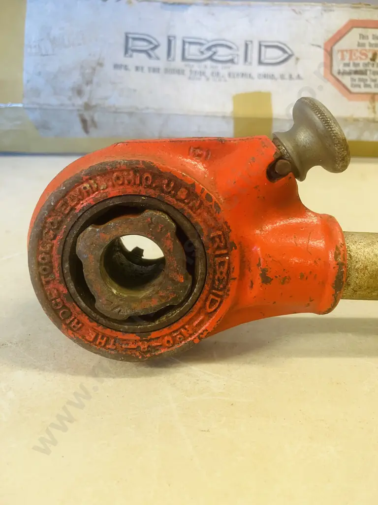 RIDGID No 0 - R Ratchet & Handle With 1/2 Die Head & Original Box - USA Image 1++