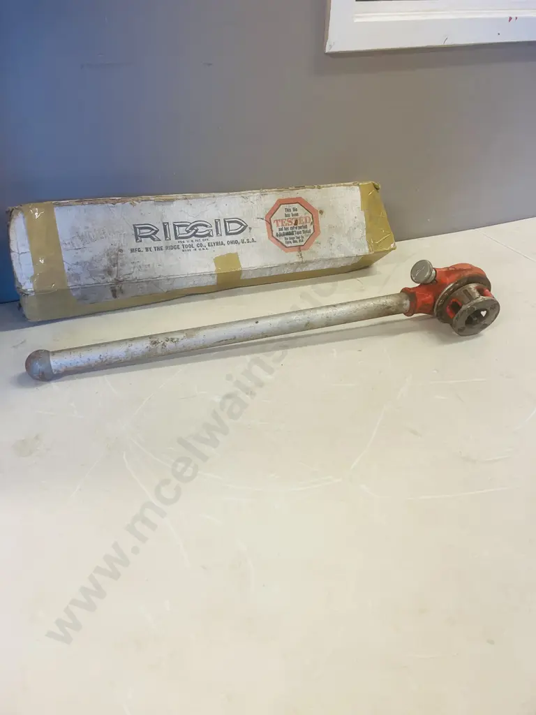 RIDGID No 0 - R Ratchet & Handle With 1/2 Die Head & Original Box - USA Image 1++