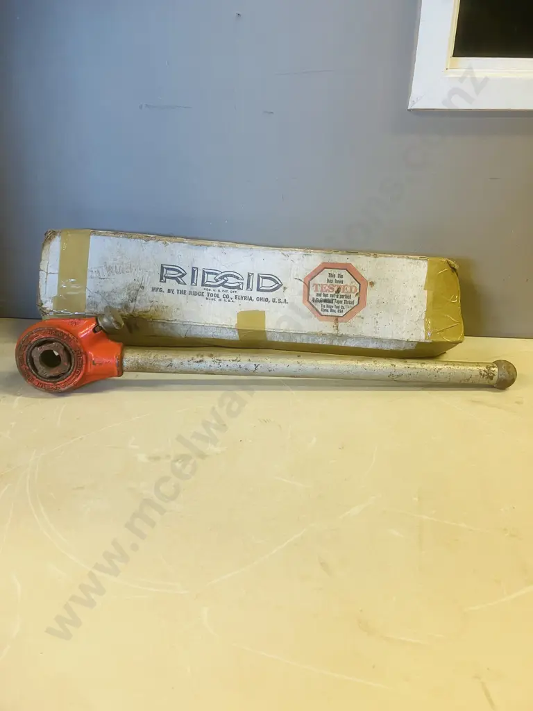 RIDGID No 0 - R Ratchet & Handle With 1/2 Die Head & Original Box - USA Image 1++