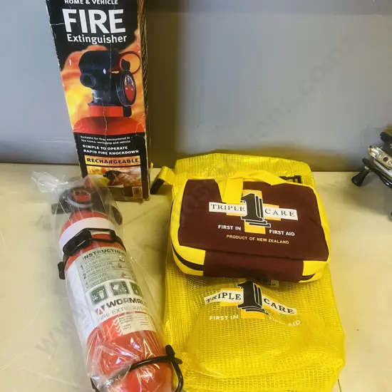 Wormald Home & Vehicle Fire Extinguisher & First Aid Kit