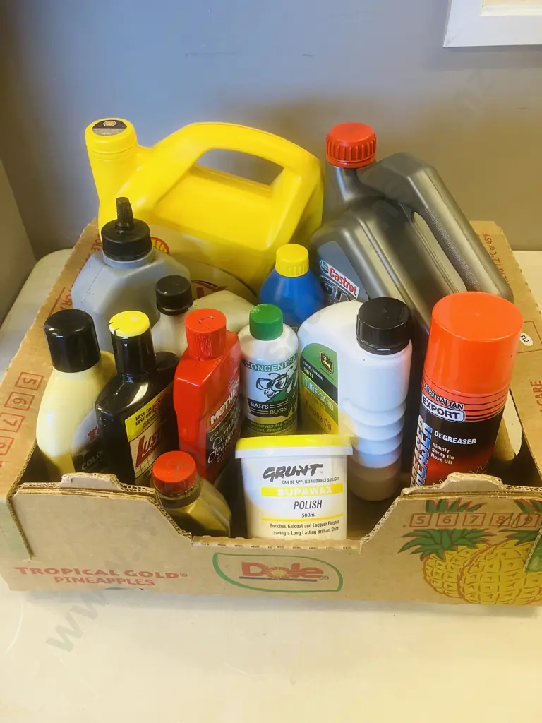 Box Lot Oils, Car Cleaners & Polishes Etc Image 1++