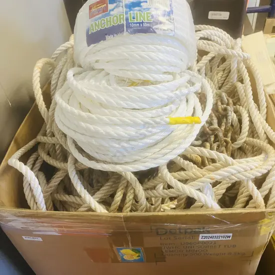 Anchor Rope With Chain & D-Shackles & NZ Boaties Mate 10mm x 50m Anchor Rope With Thimble