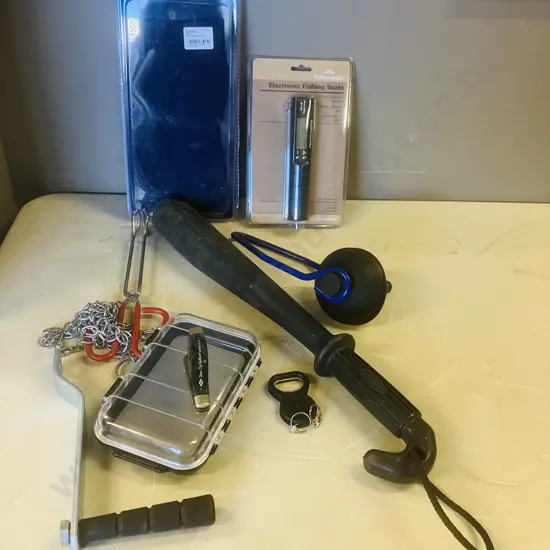 AFTCO Fish Bat, Stainless Steel Filet Glove, Fishing Scale Etc