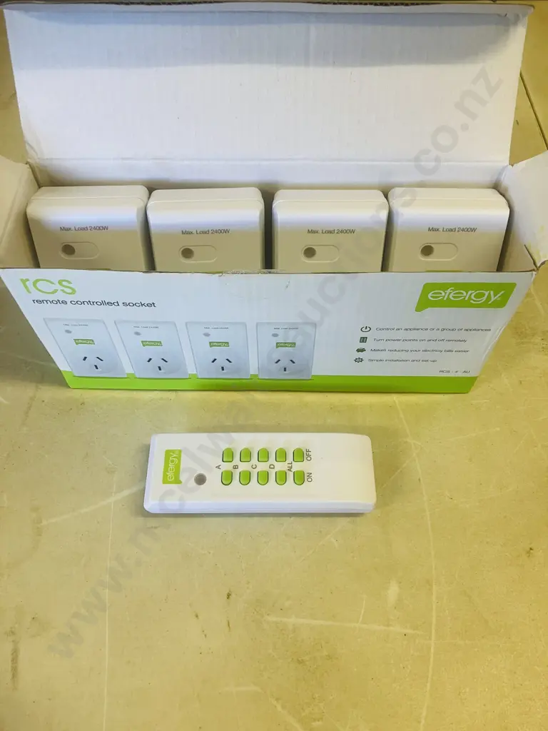Efergy Remote Controlled Socket (4 Pack) Image 1++