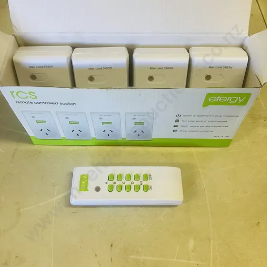 Efergy Remote Controlled Socket (4 Pack)