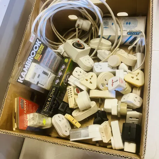 Box Lot Plugs, Lights Etc