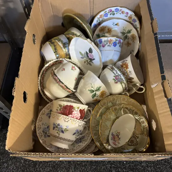Box of Assorted Teaware
