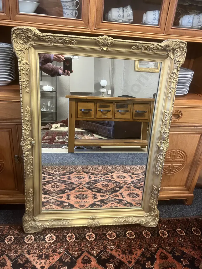 Wall Mirror - Ornate Gilt Framed. H106 W81 D6cm Image 1++