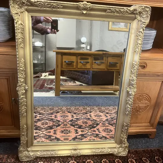 Wall Mirror - Ornate Gilt Framed. H106 W81 D6cm