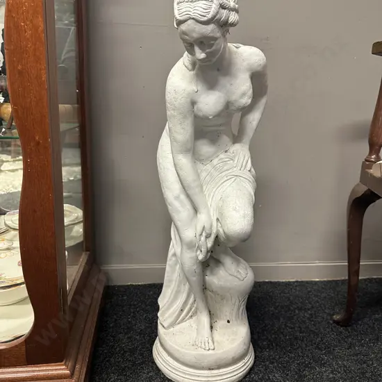'Venus after the Bath' Solid Concrete Statue. H75cm