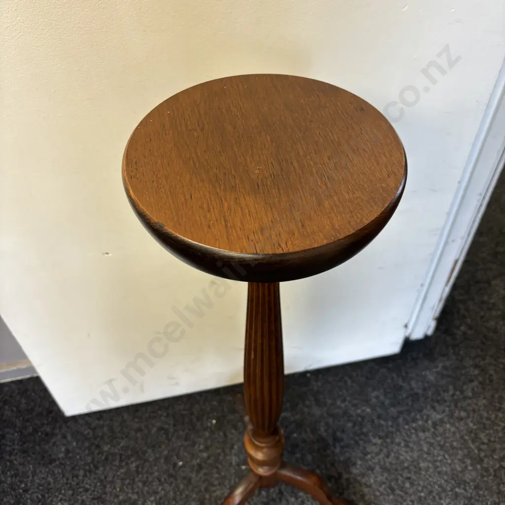 Mahogany Tri-footed Plant Stand - H84cm Image 1++