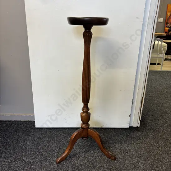 Mahogany Tri-footed Plant Stand - H84cm