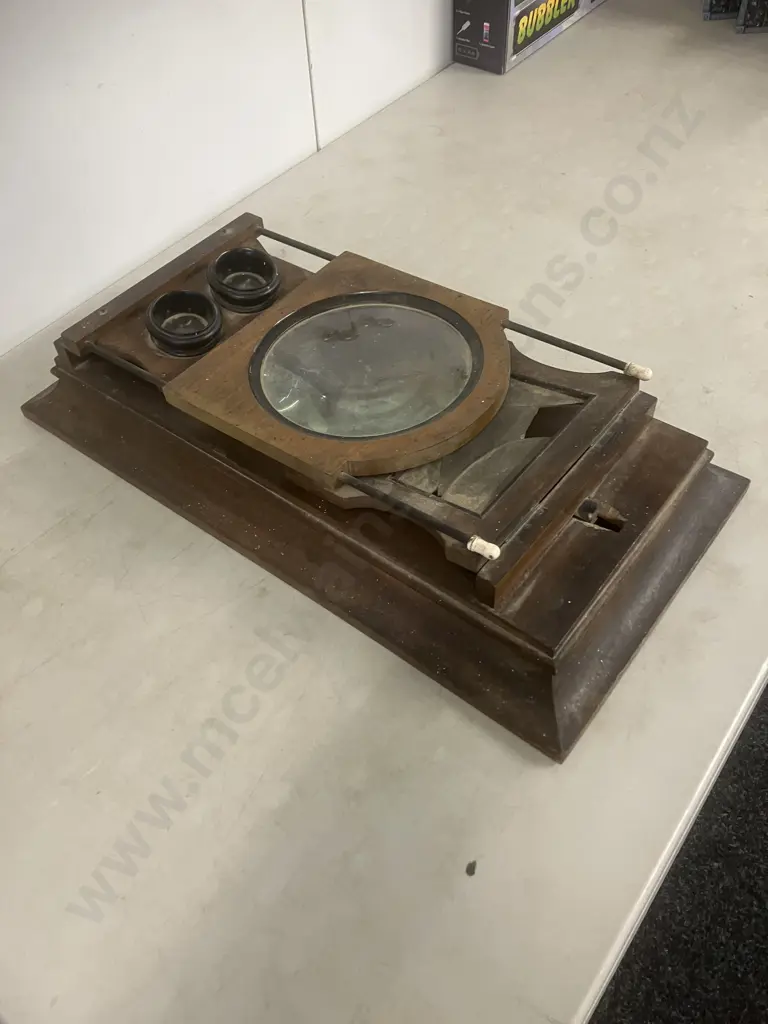Antique Stereo Graphoscope - 19th c Mahogany Card Viewer With Graphoscope Lens & Stereo Lenses, Pierced Adjustable Easel Image 1++