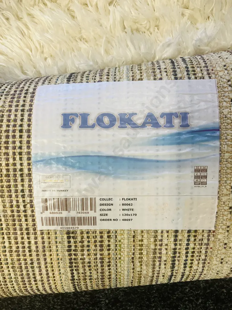 FLOKATI Turkish Rug, 120 x 170 White Image 1++