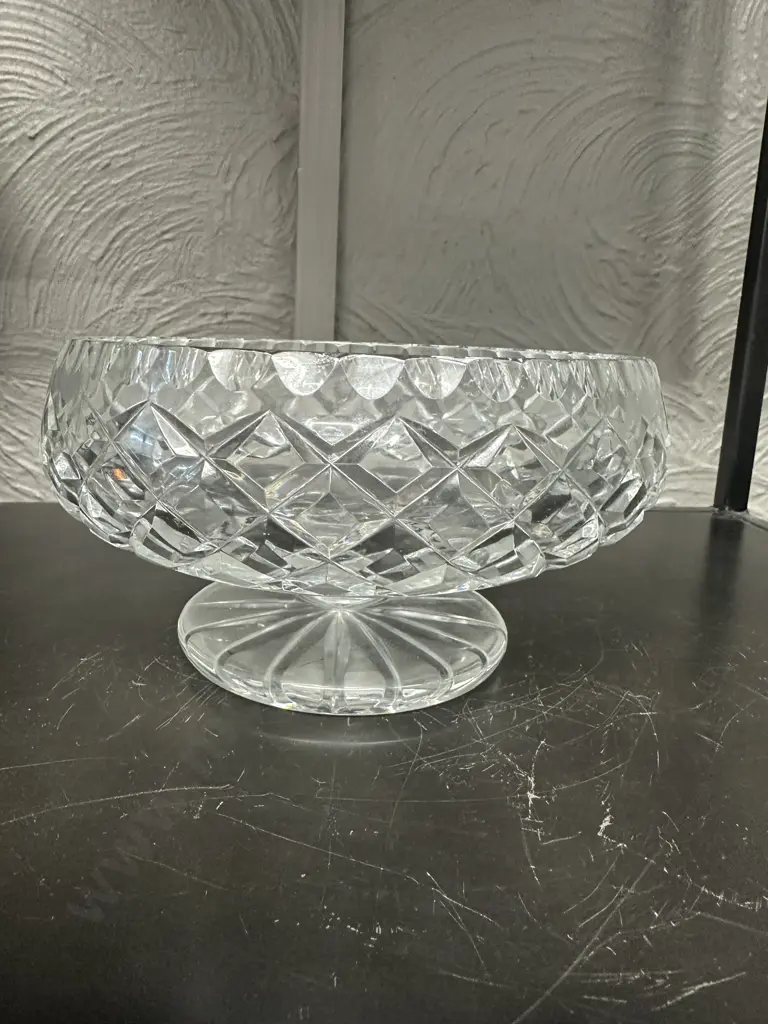 Vintage Pedestal Crystal Bowl Image 1++