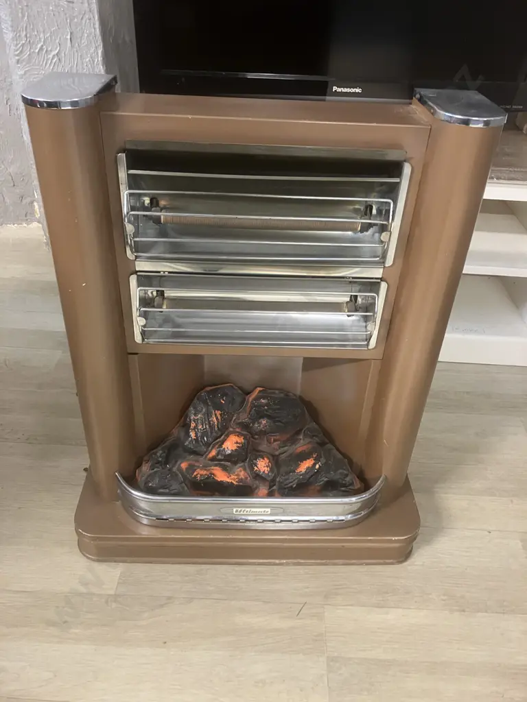 Retro Ultimate Heater - 2 Bar With Fake Coals Image 1++