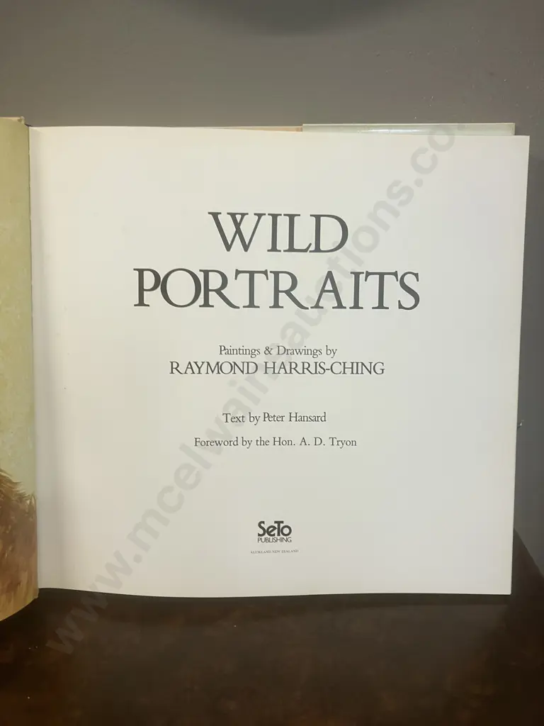 Wild Portraits - Paintings & Drawings by Raymond Harris-Ching.1988 First Edition Hard Cover With Dust Jacket Image 1++